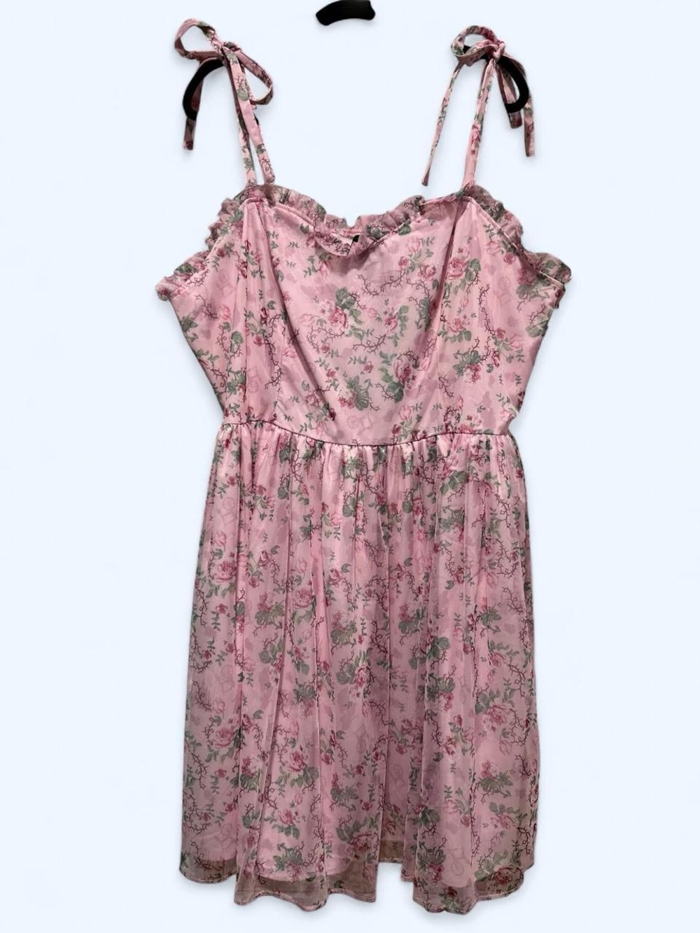 Her Universe Pink Floral Tie-Strap Sundress